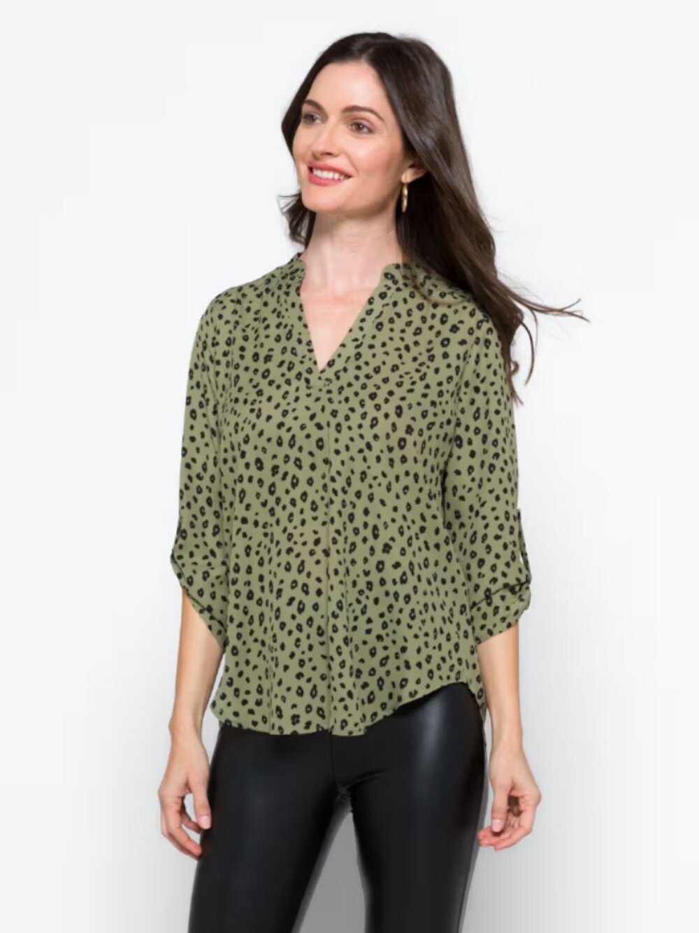 LUSH Warren Split Neck Blouse